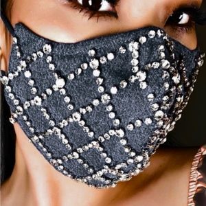 Akira Rhinestone Face Mask